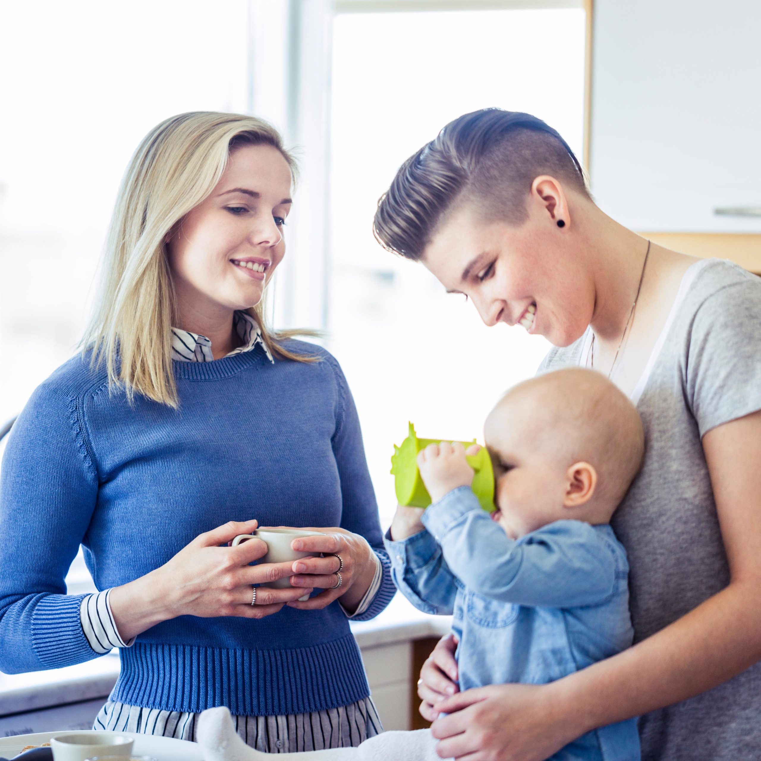 Young Couple with Baby